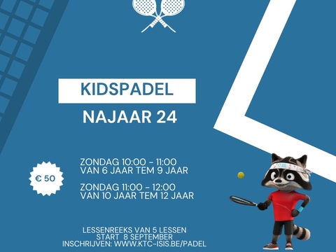 Padellessen kids najaar 2024